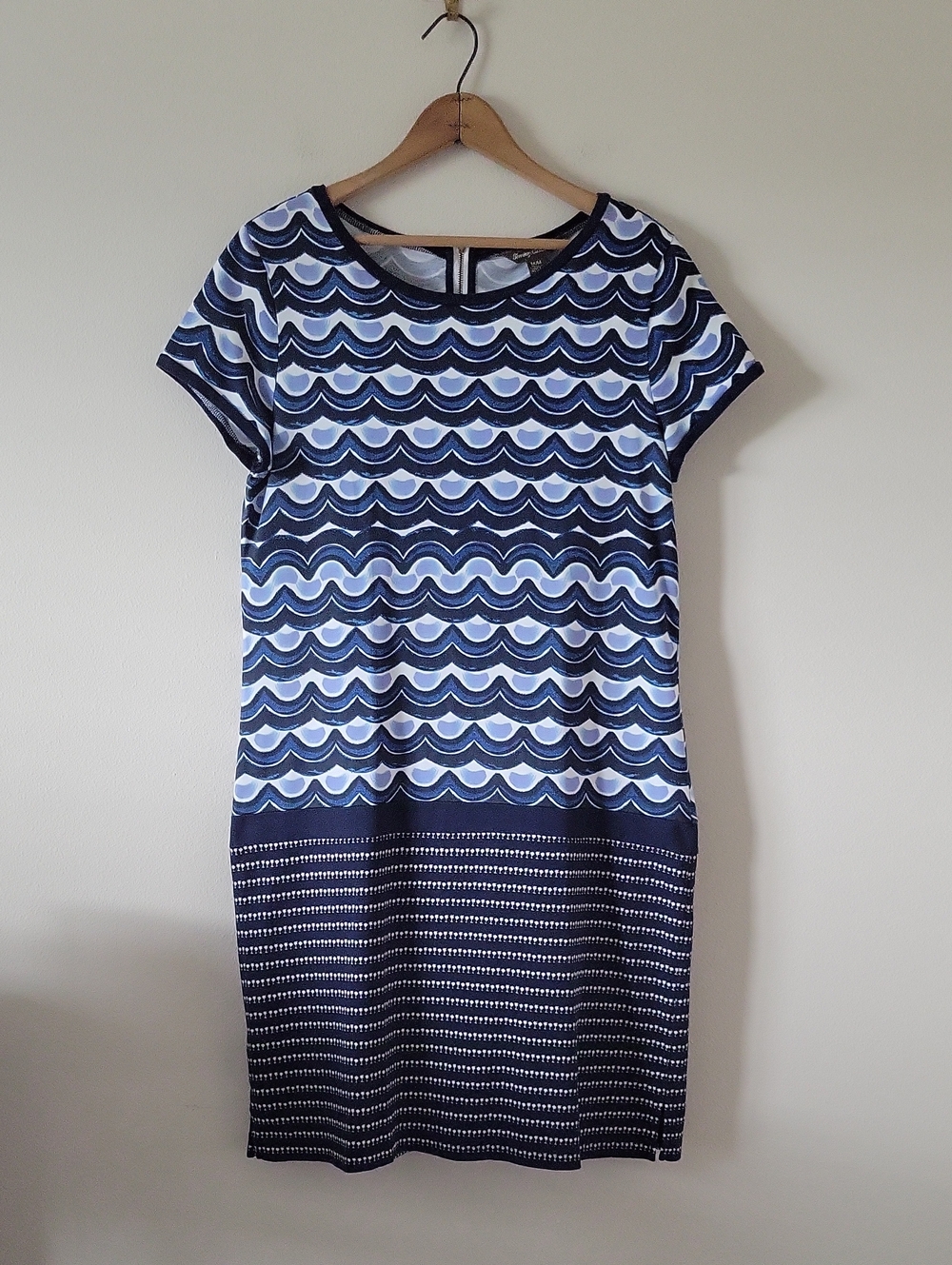 Tommy Bahama Blue Making Waves Pima Cotton T-Shirt Dress Size Medium